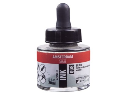 Acryl inkt Zilver 800 - Amsterdam acrylic