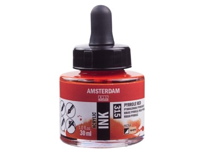 Acryl inkt Azo Pyrrolerood 315 - Amsterdam acrylic
