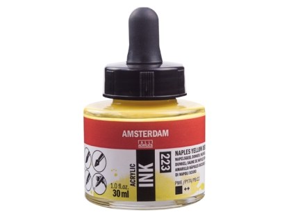 Acryl inkt Napelsgeel donker 223  - Amsterdam acrylic