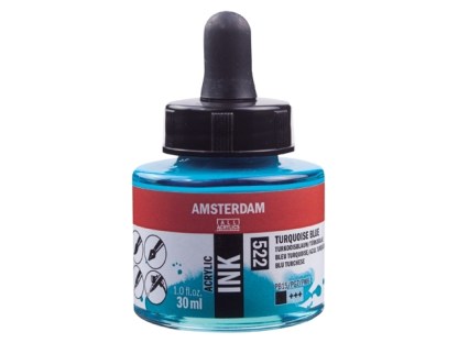 Acryl inkt turkooisblauw blauw 522 - Amsterdam acrylic