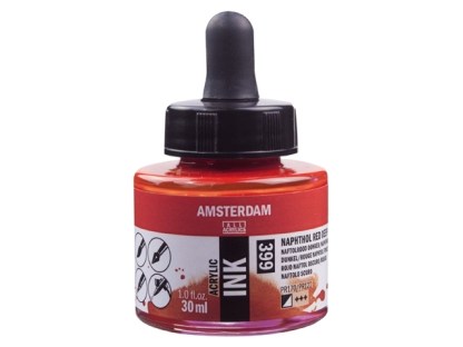 Acryl inkt Naftol rood donker 399 - Amsterdam acrylic