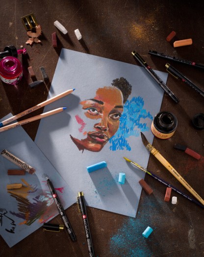 Pastel papier Van Gogh - wit - FSC mix