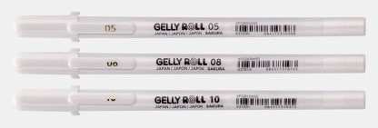 Witte Gelly Roll  24 Sakura - set van 3