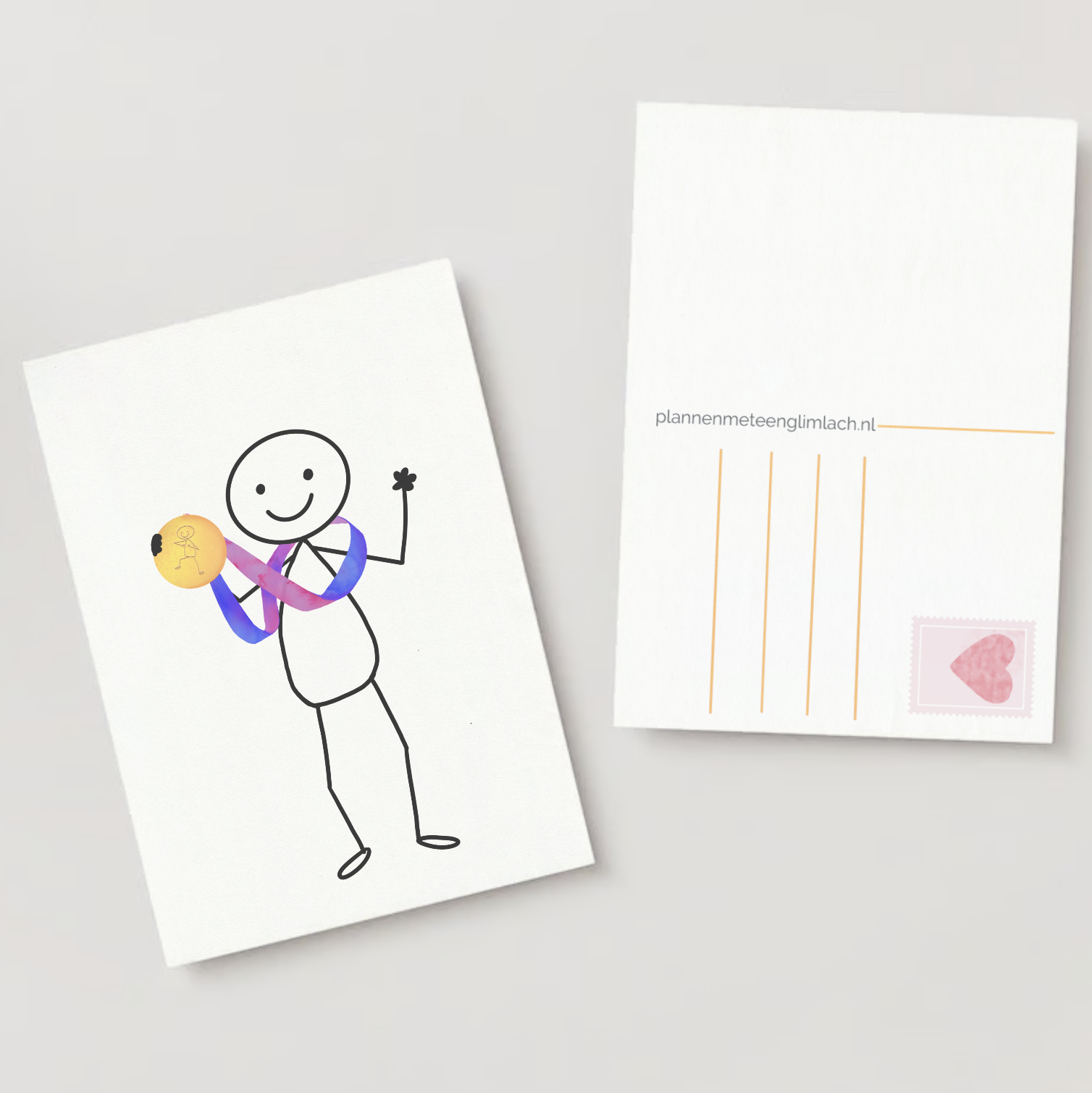 Wenskaart winnaar - Robin met medaille