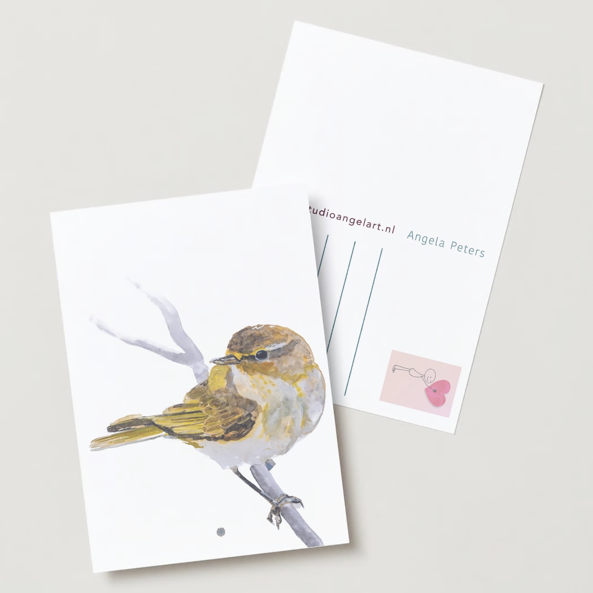 Tjif Tjaf vogel wenskaart