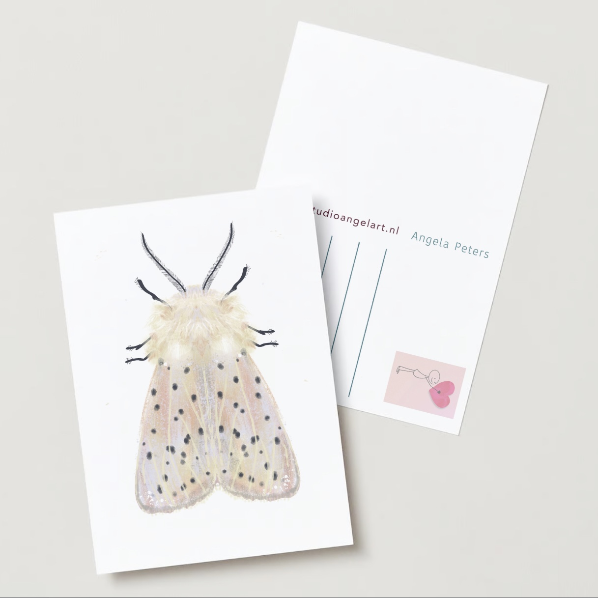 Angelart nachtvlinder illustratie