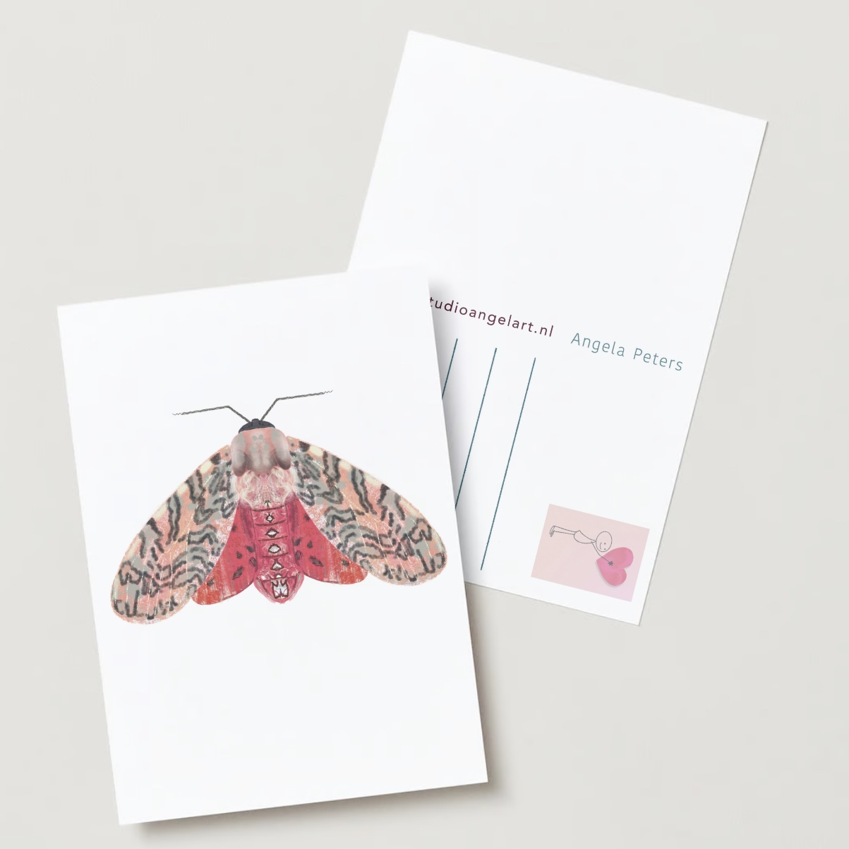 Angelart nachtvlinder illustratie