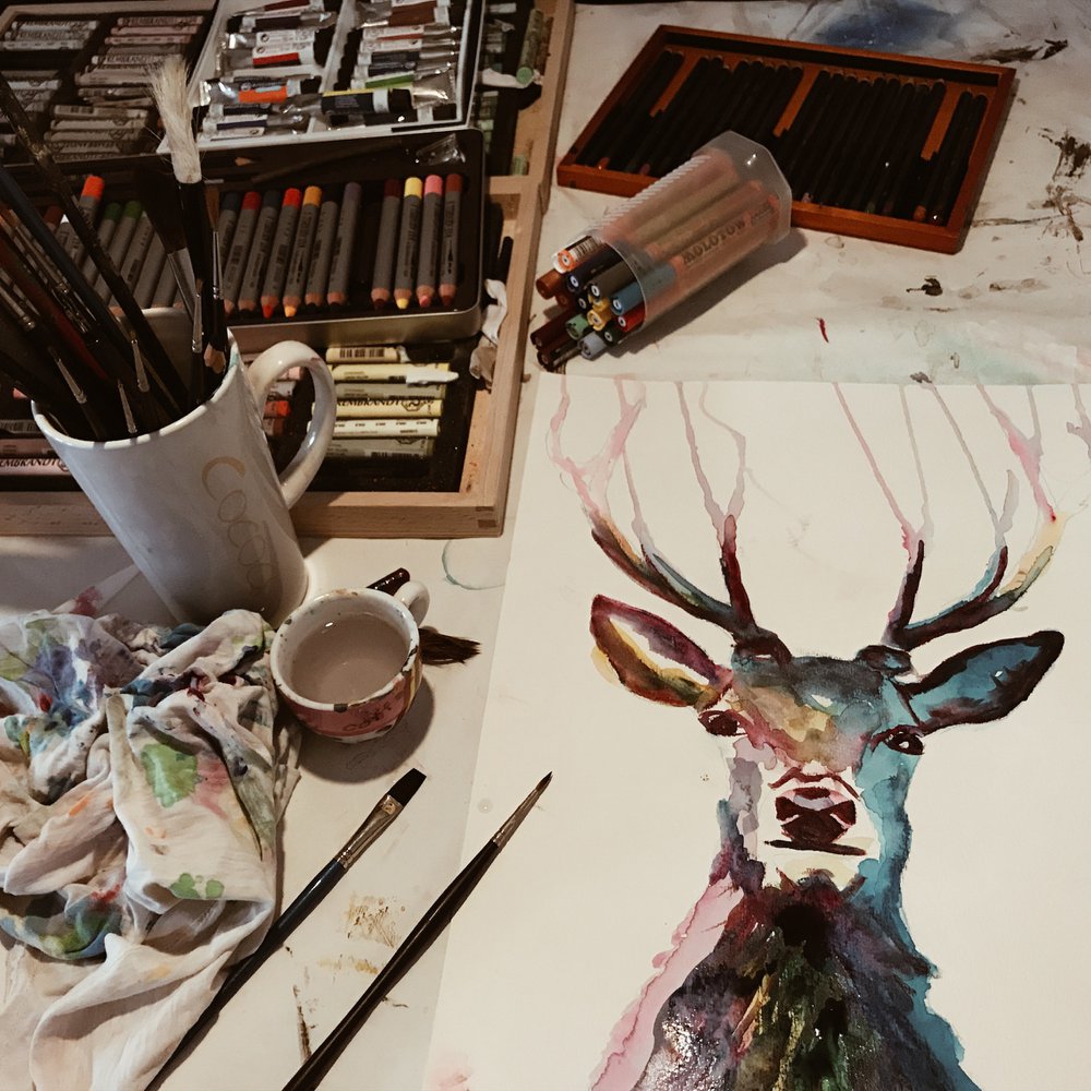 Angelart hertje illustratie