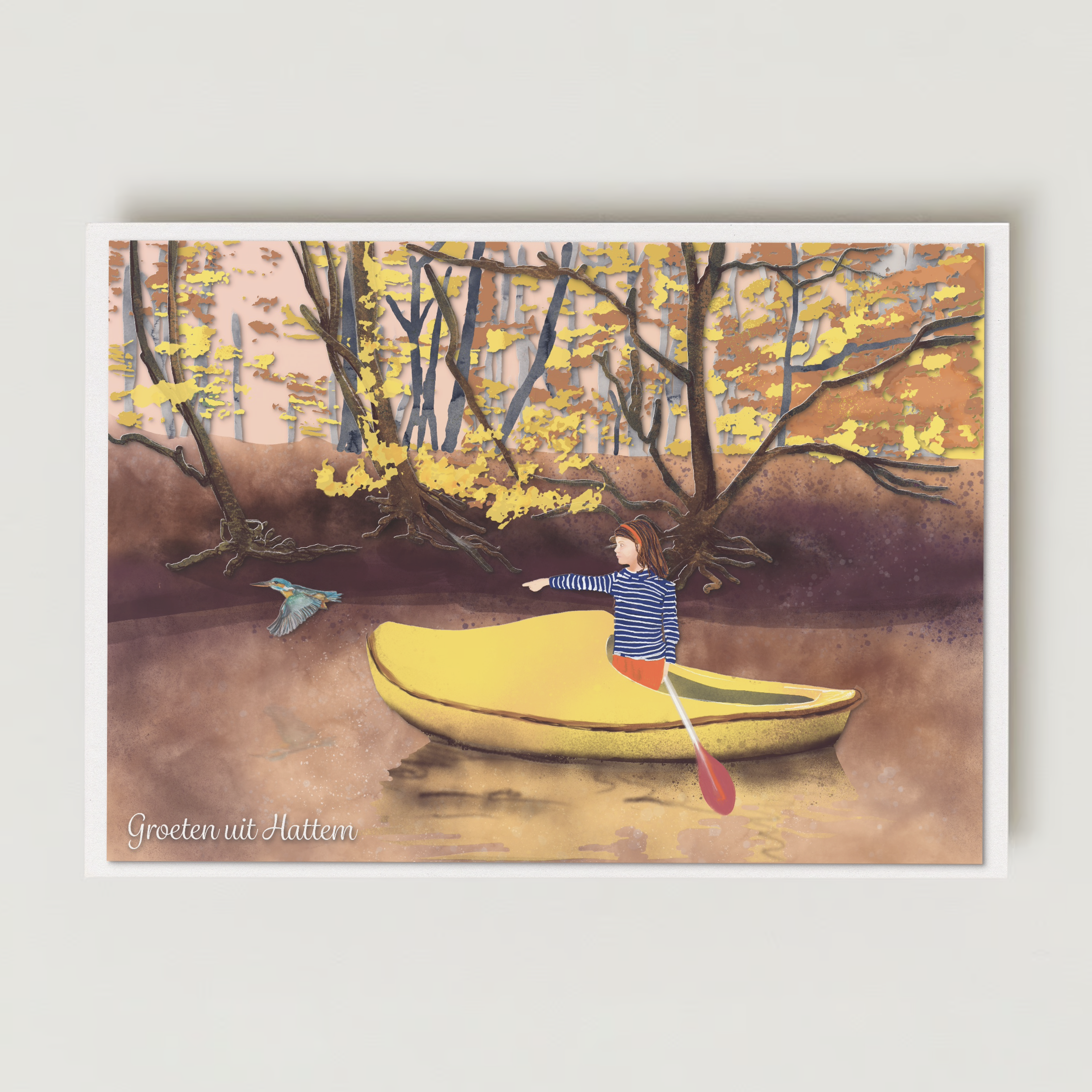 groeten uit hattem meisje in klompboot 2