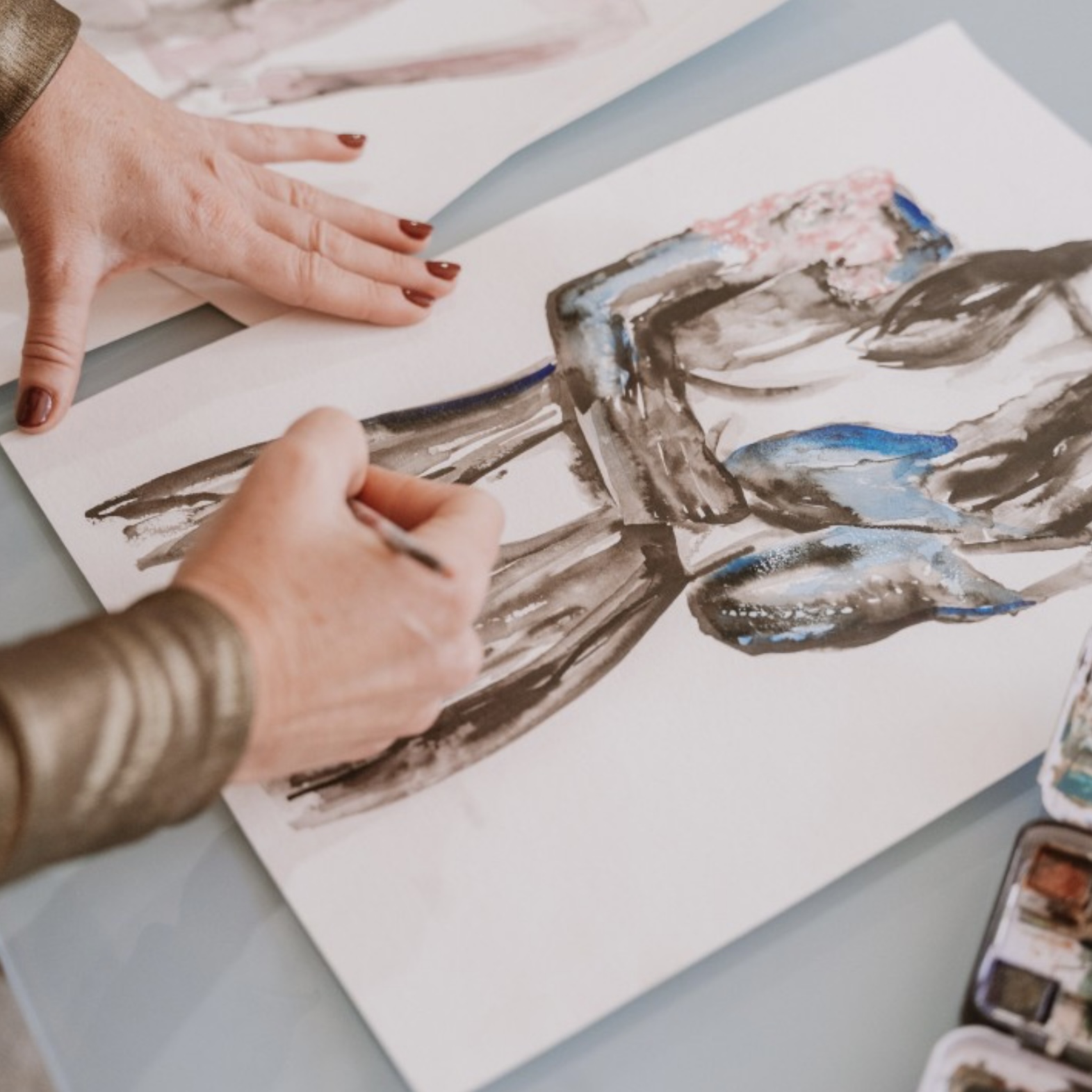 Delftsblauw Wandbord vrouw -Victoria Verbaan